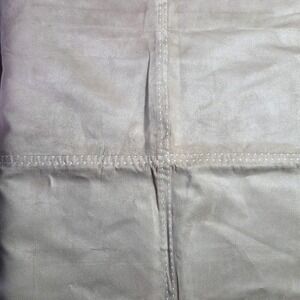 Pottery Barn Microfiber Faux Suede Tan Stitched Pillow Sham Zipper Closure